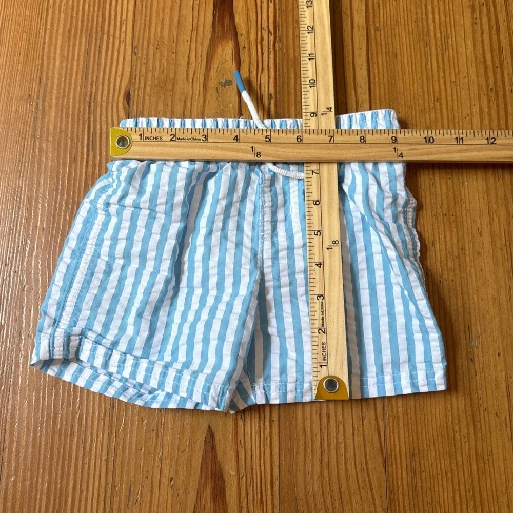 Cat & Jack Swim Trunks Toddler Boys Blue White Striped Nautical SIZE 3T